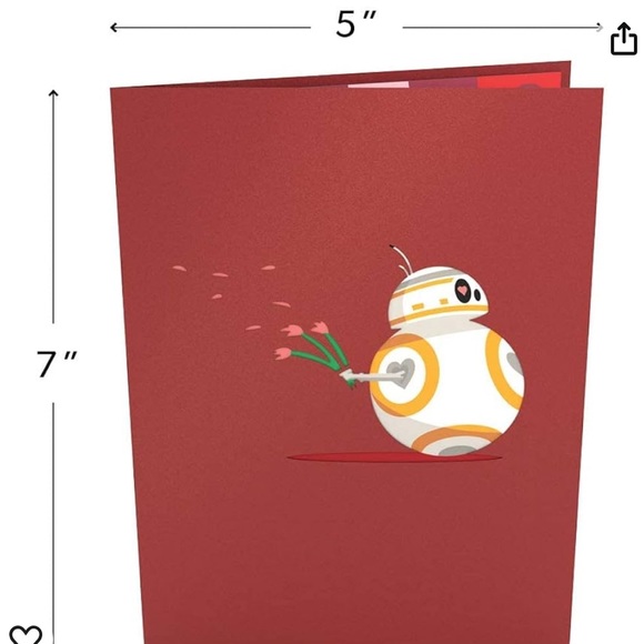 Lovepop Star Wars™ BB-8™ Mine Pop Up Card - 3D Greeting Card, Pop Up Card NWT - Picture 3 of 4